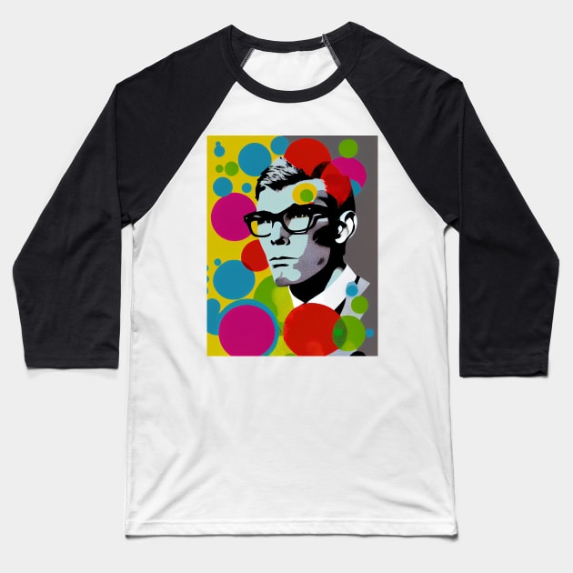 Modern man in pop-art style Baseball T-Shirt by loucaski